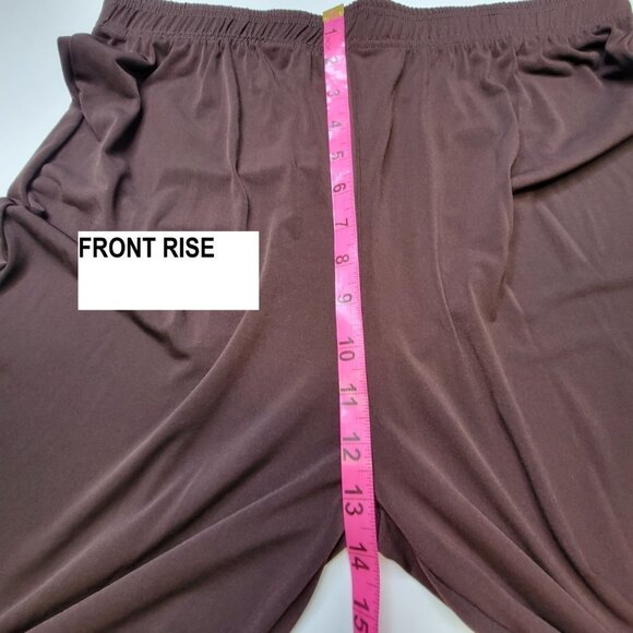 Brown Capris Casual Pants Elastic Waist Pants- Sizes  L/XL and XL/XXL - Picture 7 of 16